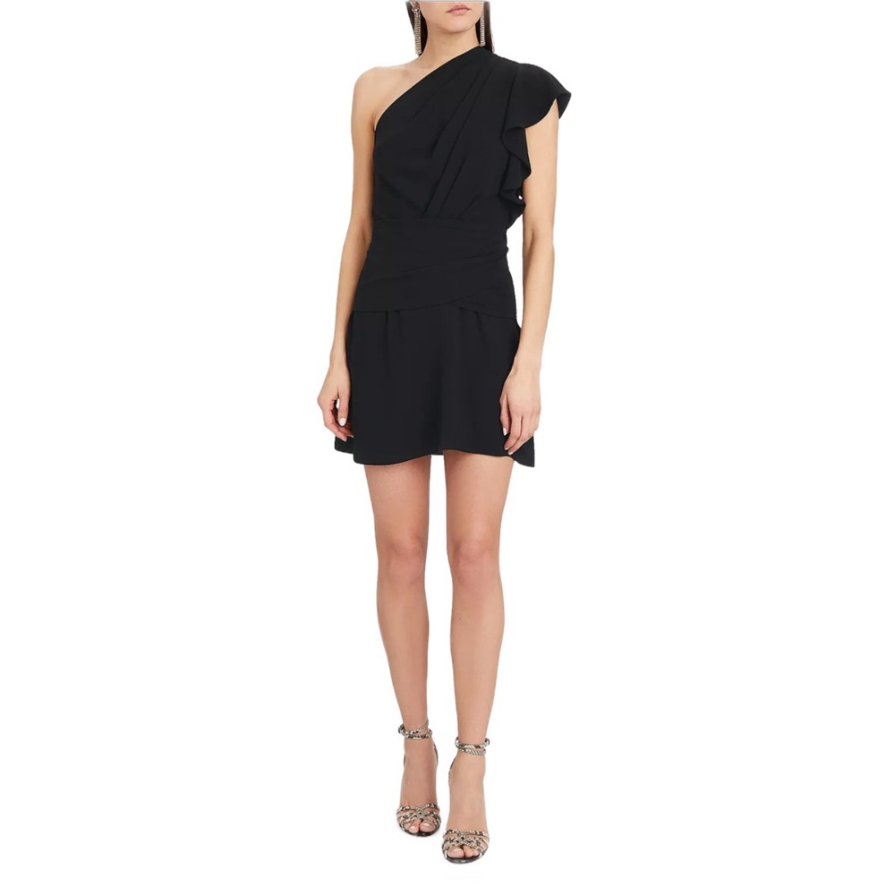 NWT IRO
Bonzac one-shoulder ruffled crepe mini dress Fr34